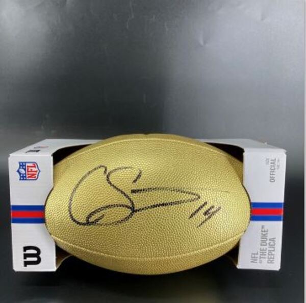 NFL - Broncos Courtland Sutton Signed Gold Composite Football