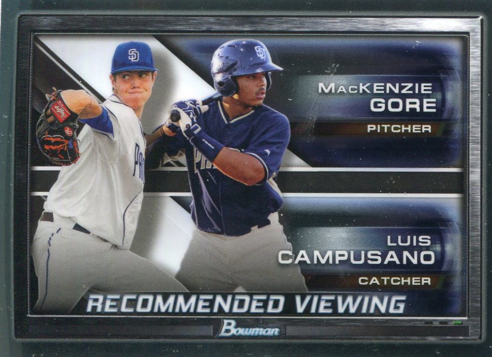 2017 Bowman Chrome Draft Recommended Viewing #RVSDP Luis Campusano/MacKenzie Gore