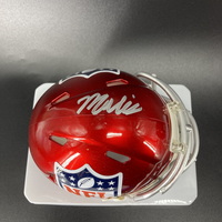 NFL - 49ers Malik Mustapha Signed Red Shield Mini Helmet