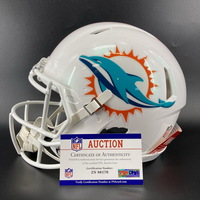 Red Cross - Dolphins Erik Ezukanma signed Helmet - signed ""Ea...