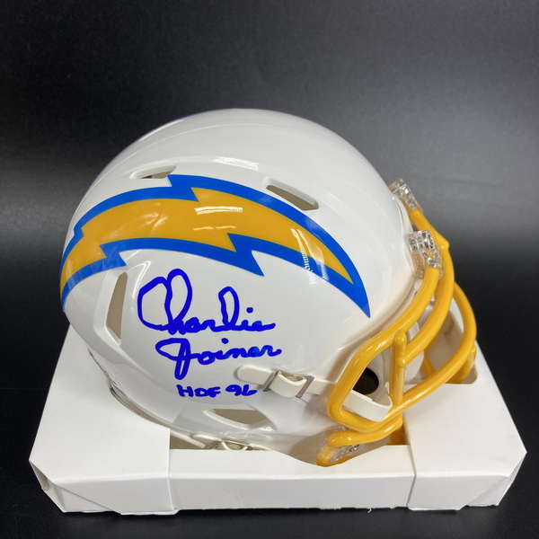 HOF - Chargers Charlie Joiner Signed Mini Helmet