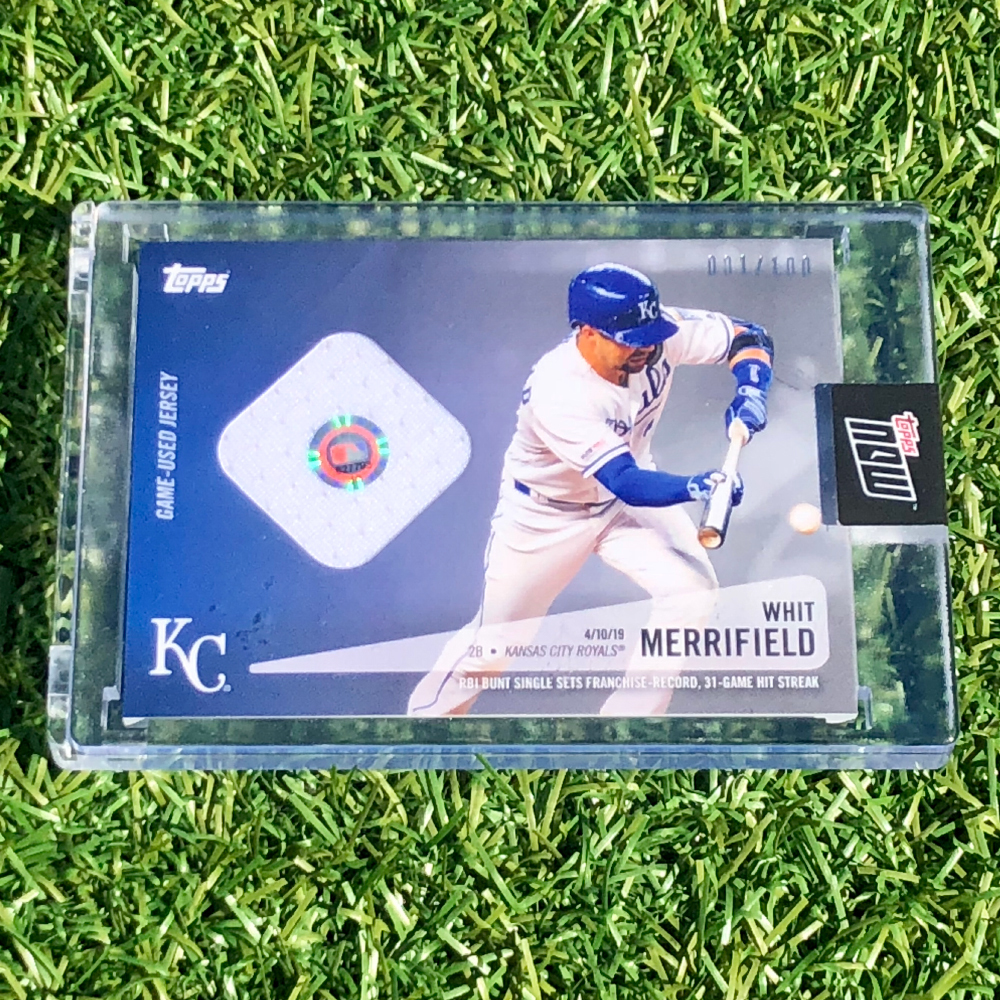 Topps Now Baseball Card Number 001/100 Whit Merrifield 31 Game Hit