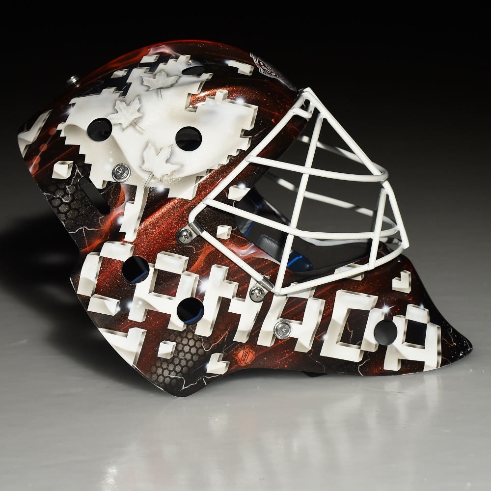 Custom Painted 2016 World Cup of Hockey Goalie Mask Team Canada NHL