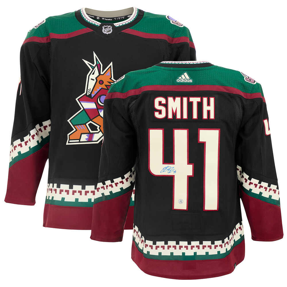 Mike Smith Autographed Arizona Coyotes Black Kachina adidas Jersey