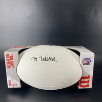 NFL - Lions Mekhi Wingo Signed White Composite Football