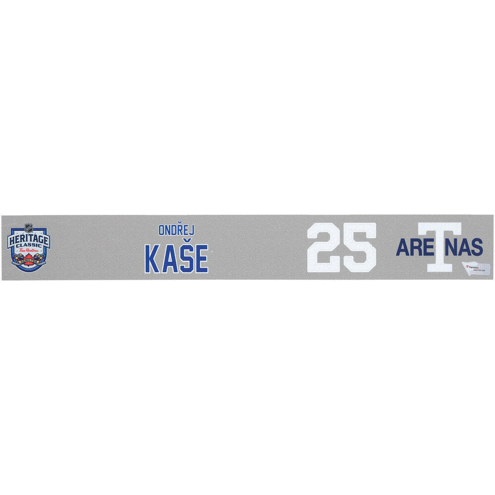 Ondrej Kase Toronto Maple Leafs Player-Issued #25 Gray Nameplate vs. Buffalo Sabres on March 13, 2022