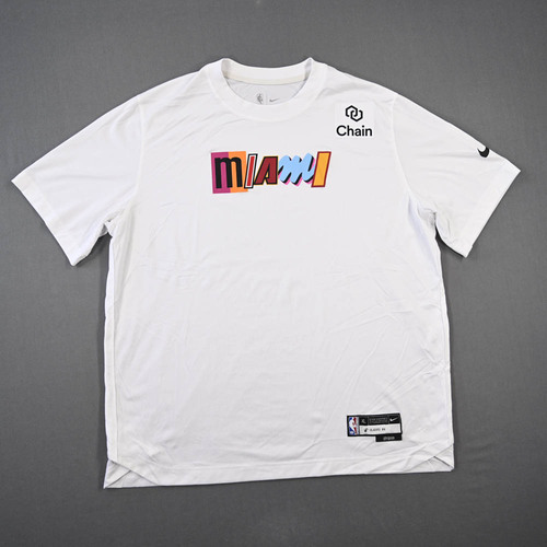Image of Oladipo, Victor - Miami Heat - Game-Issued City Edition Short-Sleeved Shooting Shirt - 2022-23 NBA Season