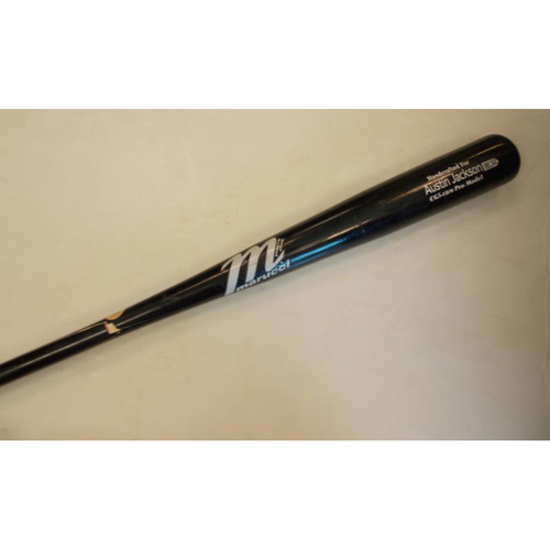 Austin Jackson Cracked Baseball Bat MLB Auctions