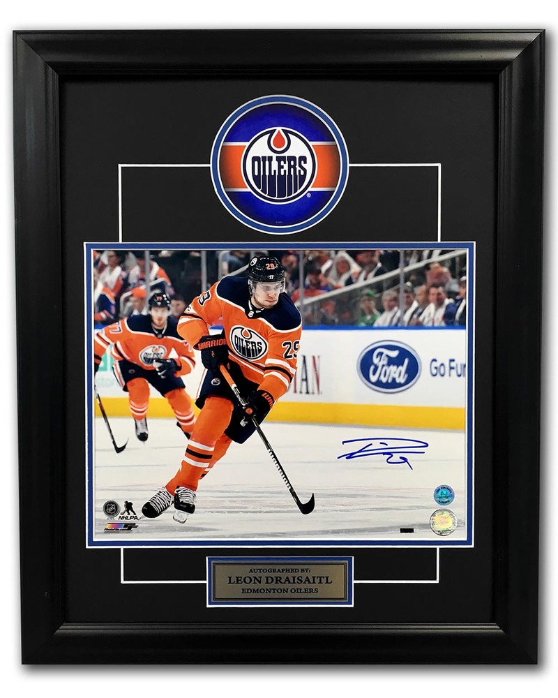 Leon Draisaitl Edmonton Oilers Autographed Orange Crush Jersey 19x23
