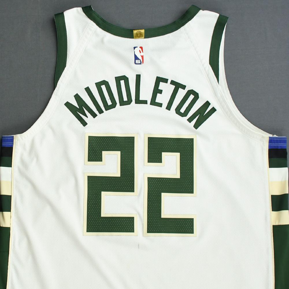Khris Middleton - Milwaukee Bucks - Game-Worn Association Edition Jersey - 2019 Playoffs | NBA 