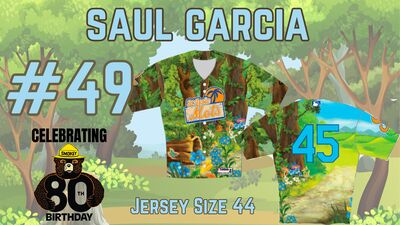 Smokey Bear's 80th Birthday Jersey #49 Saul Garcia