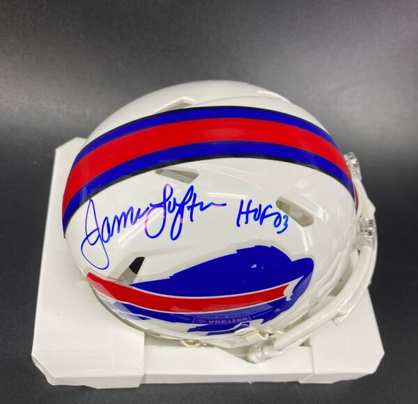 HOF - Bills James Lofton Signed Mini Helmet