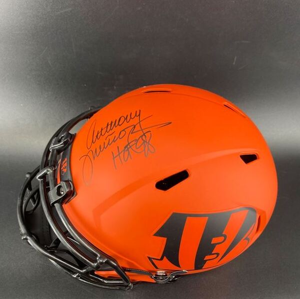 HOF - Bengals Anthony Munoz Signed Replica Rave Speed Helmet