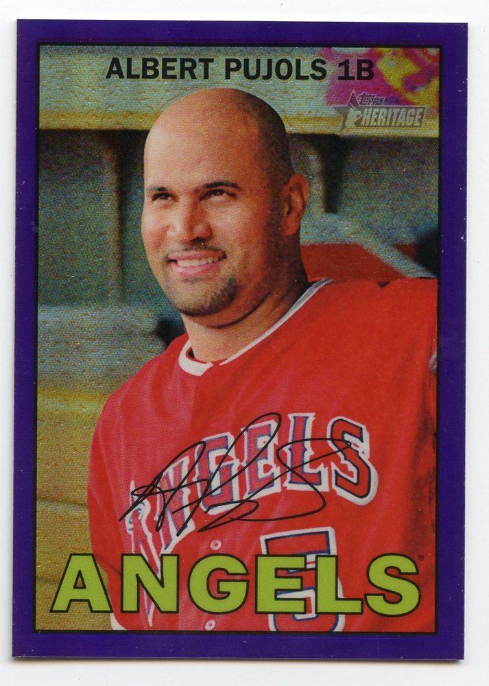 2016 Topps Heritage Chrome Purple Refractors #THC481 Albert Pujols