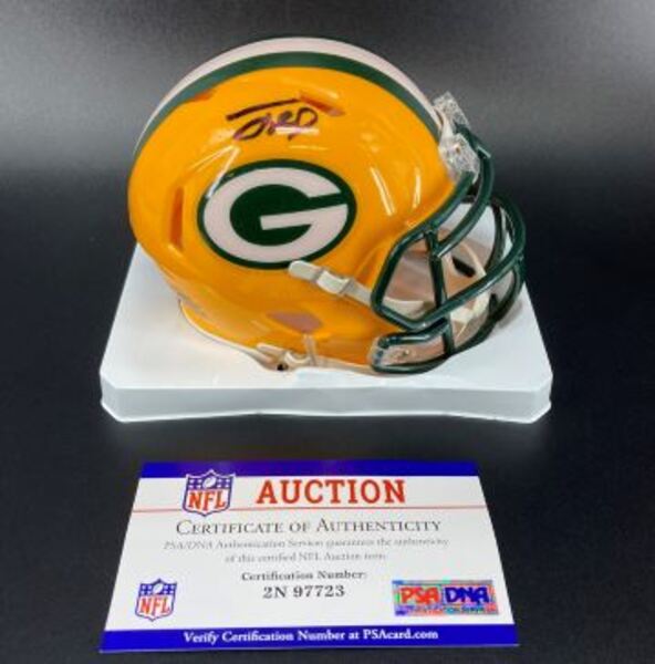 NFL - Packers Jayden Reed Signed Mini Helmet