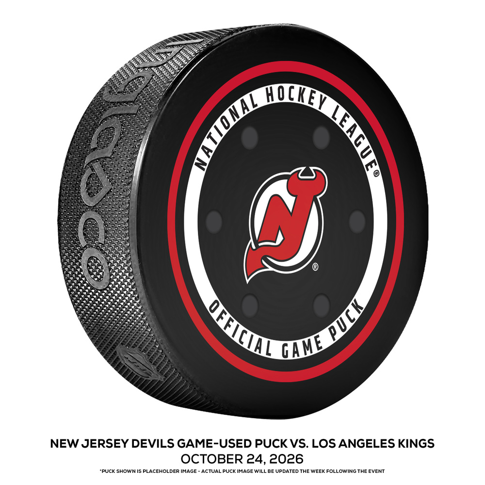 New Jersey Devils Game-Used Puck vs. Los Angeles Kings on October 24, 2026