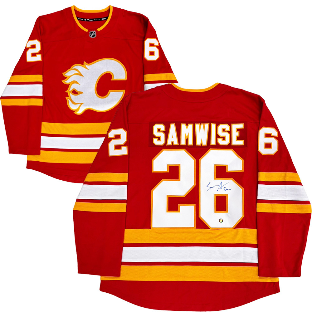 Sean Astin Autographed & Worn Calgary Flames SAMWISE Jersey - 2026 Calgary Expo LOTR Hobbit Event