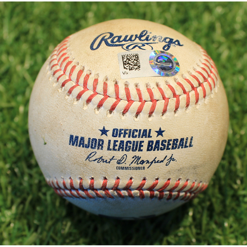 Game-Used Baseball: Vladimir Guerrero Jr. 204th Career Hit & Randal Grichuk 634th Career Hit (TOR @ KC 4/17/21 Game 1)