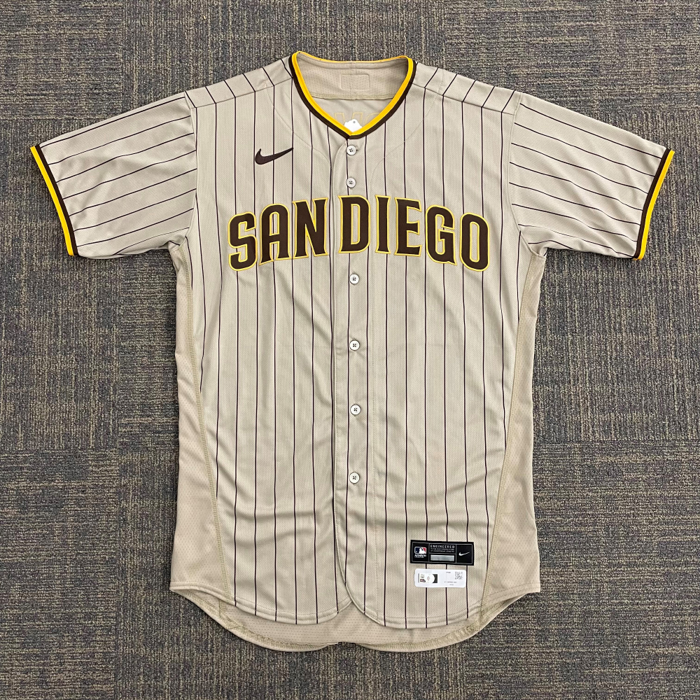 2023 Yu Darvish Autographed Team-Issued Road Alternate Tan Jersey