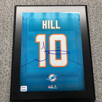 Red Cross - Dolphins Tyreek Hill Signed Jersey Number Plaque