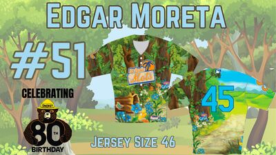 Smokey Bear's 80th Birthday Jersey #51 Edgar Moreta