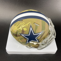 NFL - Cowboys Luke Schoonmaker signed mini helmet - Salute to service