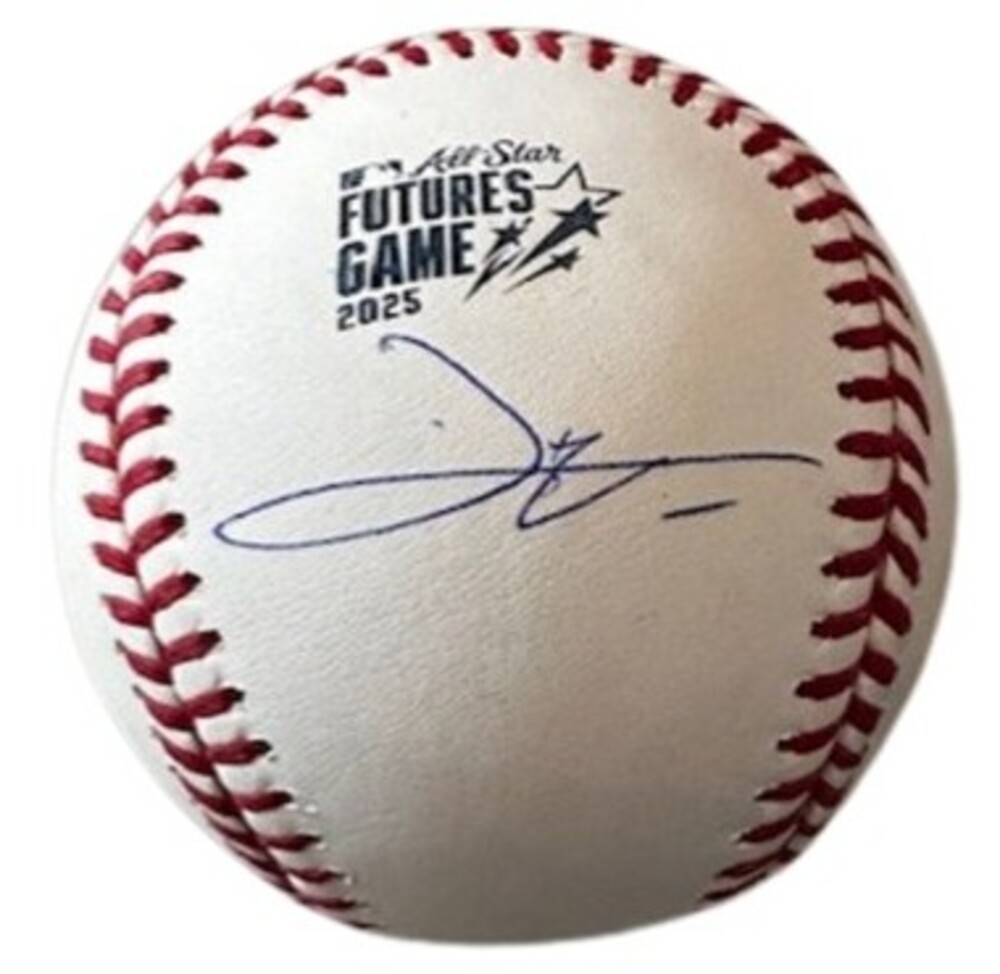 Leo De Vries Autographed 2025 Futures Game Logo Baseball | MLB