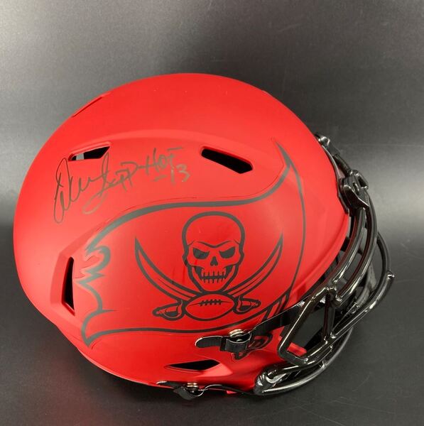 HOF - Buccaneers Warren Sapp Signed Replica Rave Speed Helmet