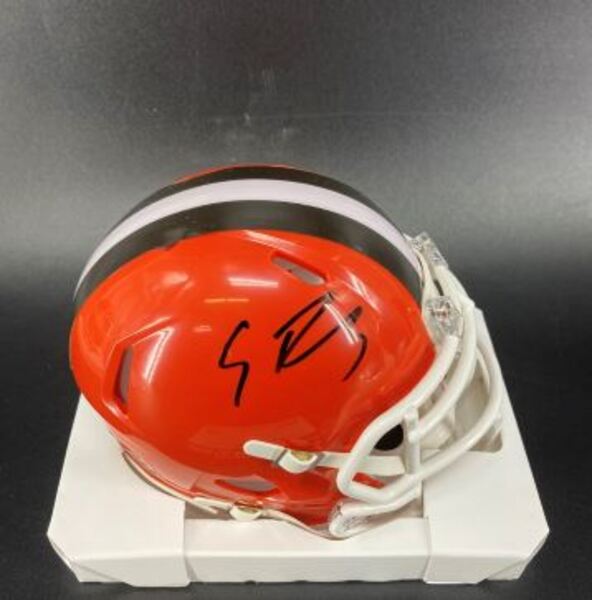 NFL - Browns Shedeur Sanders Signed Mini Helmet