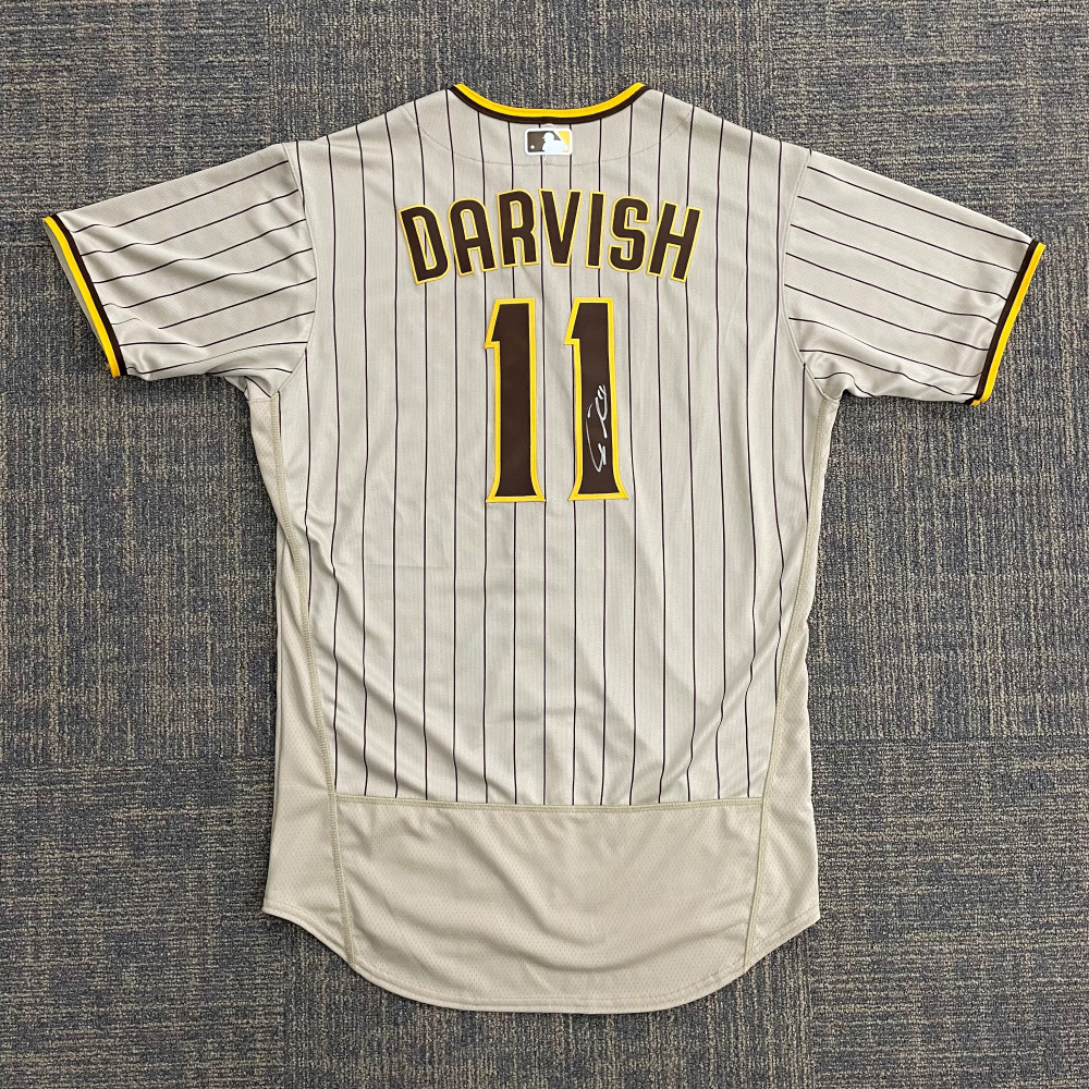 2023 Yu Darvish Autographed Team-Issued Road Alternate Tan Jersey