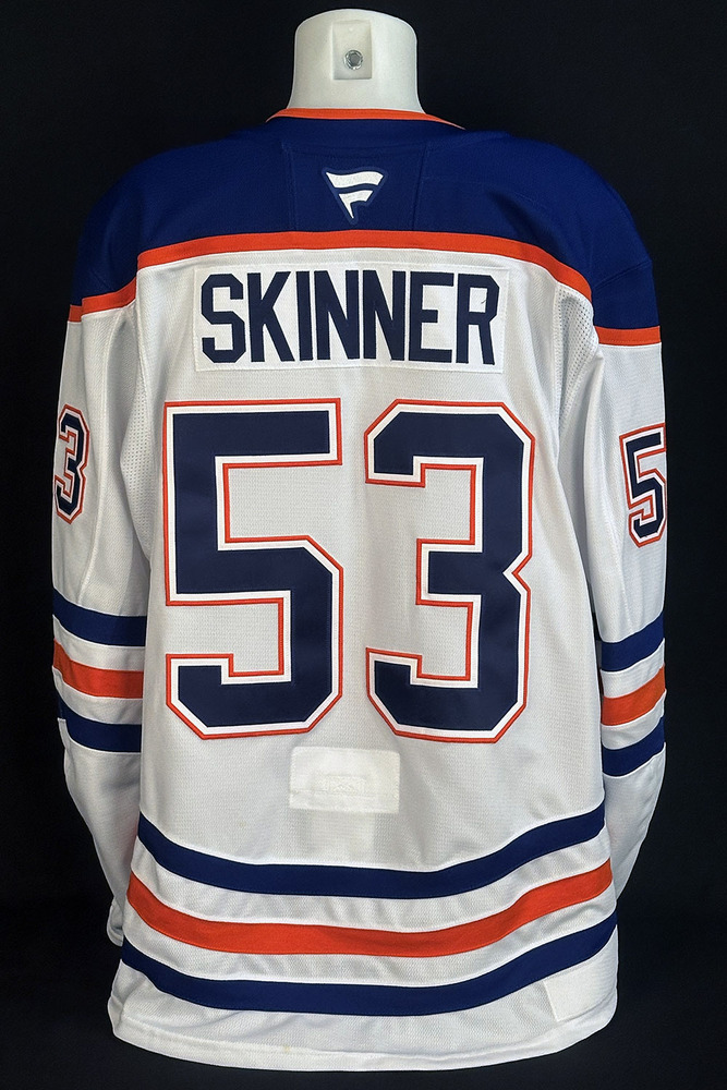 Jeff Skinner #53 - 2025 Western Conference Final Edmonton Oilers Game-Worn White Play-off Set #2 Jersey - Worn For 1 Game vs Dallas Stars (Game #5)