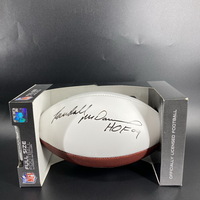 HOF - Vikings Randall McDaniel Signed Panel Ball with HOF Logo
