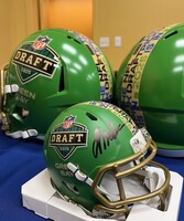 2025 NFL Draft Mini Helmet signed by Jalen Milroe