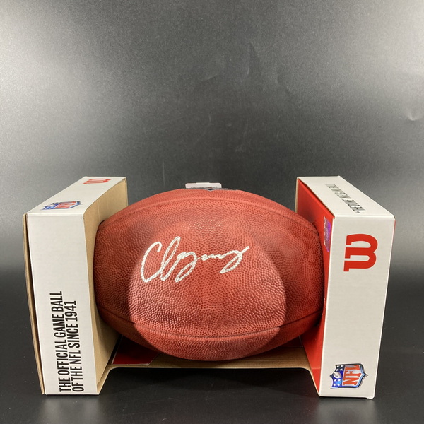 NFL - Patriots Christian Gonzalez Signed Authentic Football