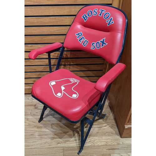 Photo of April 20, 2012 Red Sox vs. Yankees Fenway 100 Game Used Adrian Gonzalez Locker Room Chair