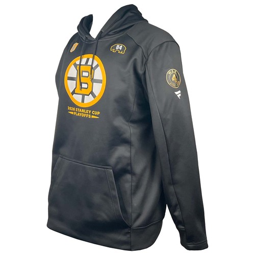 Photo of Team-Issued 2026 Playoffs Player-Worn Fanatics Bruins Hoodie - Tanner Jeannot