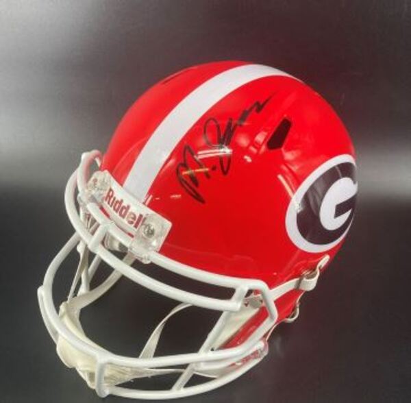 NFL - Georgia Malaki Starks Signed Replica Speed Helmet