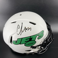 NFL - Jets CJ Mosely Signed Authentic Luanr Eclipse Speed Helmet