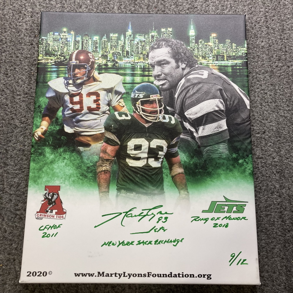 NFL Auction Marty Lyons Foundation New York Jets Legend Marty Lyons