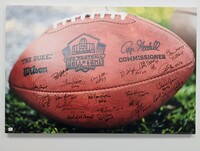 HOF - Multi Signed 24x36 Hall Of Fame Canvas Print Signed by Andre Johns...