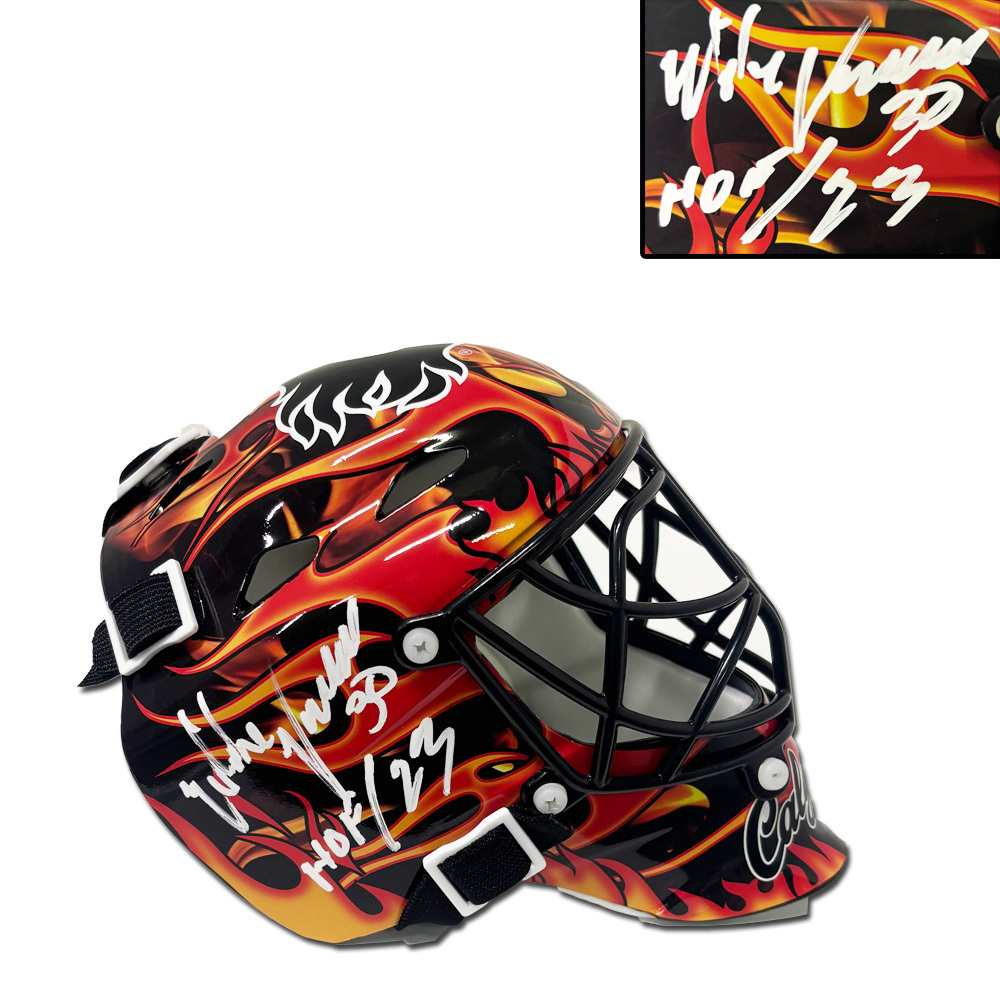 MIKE VERNON Signed Calgary Flames Mini Mask - HOF23