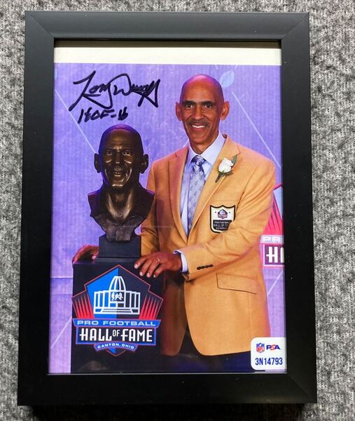 HOF - Colts Tony Dungy NFL Auction Exclusive Signed 5x6.5 Photo HOF - 16...