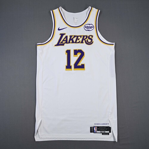 Image of LaRavia, Jake - Los Angeles Lakers - Association Edition Jersy - Worn 8 Games - 12/28/25, 1/4/26, 1/17/26, 1/18/26, 1/24/26, 2/22/26, 2/28/26 & 3/1/26 - 2025-26 NBA Season