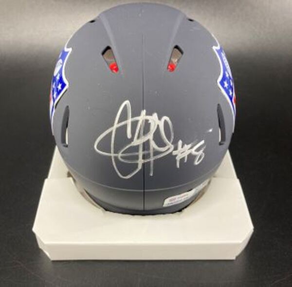 NFL - Giants Colton Hood Signed NFL Shield Mini Helmet
