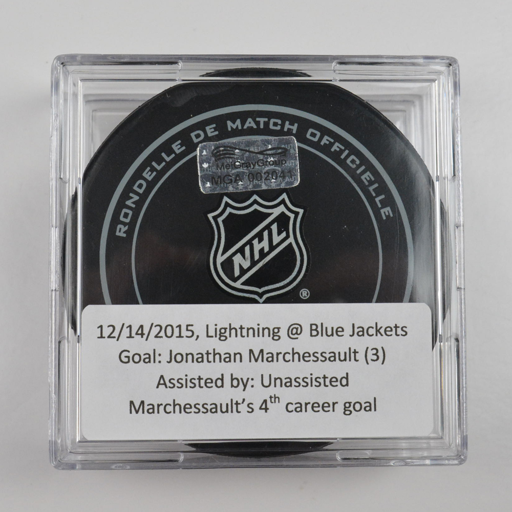 Jonathan Marchessault Tampa Bay Lightning Goal Puck December 14